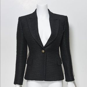 Balmain  Black Blazer  Size 38 Gold Button